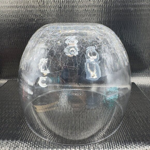 Pier 1 Glass Crackle Bottom Clear Glass Bowl Dish Votive Candle Holder 5inch W - Picture 7 of 9